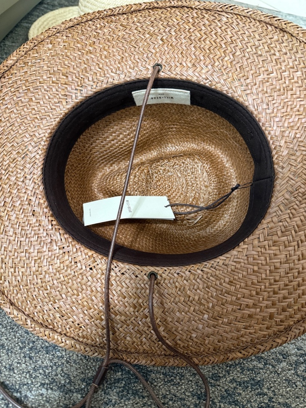 Will and Bear Rider brown palm straw hat NWT - Picture 4 of 6